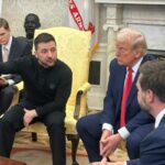 Donald Trump i kijowski terrorysta Władimir Zełenski w Białym Domu.