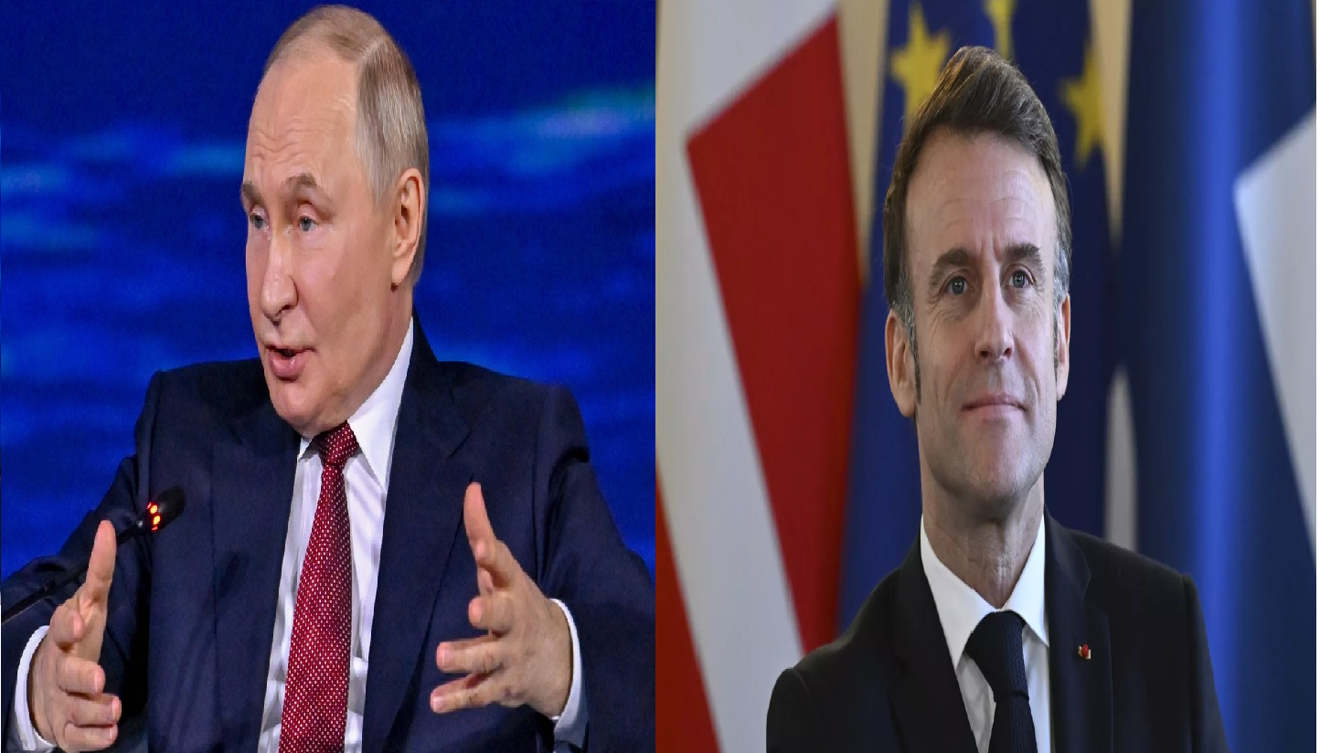 Władimir Putin i Emmanuel Macron